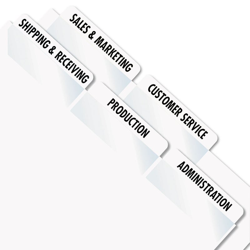 Redi-Tag Laser Printable Index Tabs, 1/5-Cut, White, 2"" Wide, 300/Pack